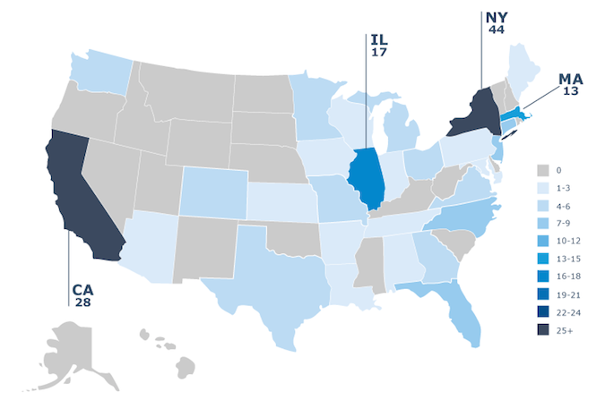 Number of Job Listings by State